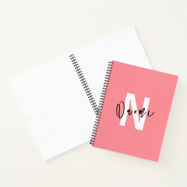 Mädchen-Geschenk – Personalisiertes N-Initialen-Na Notizbuch (Innenseite)