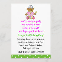 Mädchen-Gestalt eine Bärn-Einladung