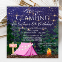 Mädchen Glamping Geburtstagsfeier
