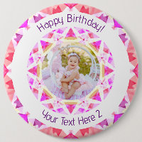 Mädchen glücklich Geburtstag Vibrannt Pink Star Cu