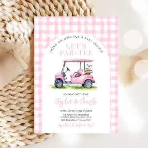 Mädchen Golf Let's Par-Tee Tee Zeit Baby Shower Einladung
