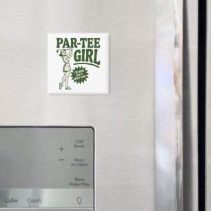 Mädchen Golfer Lustiges Par Tee Mädchen Für Golf L Magnet