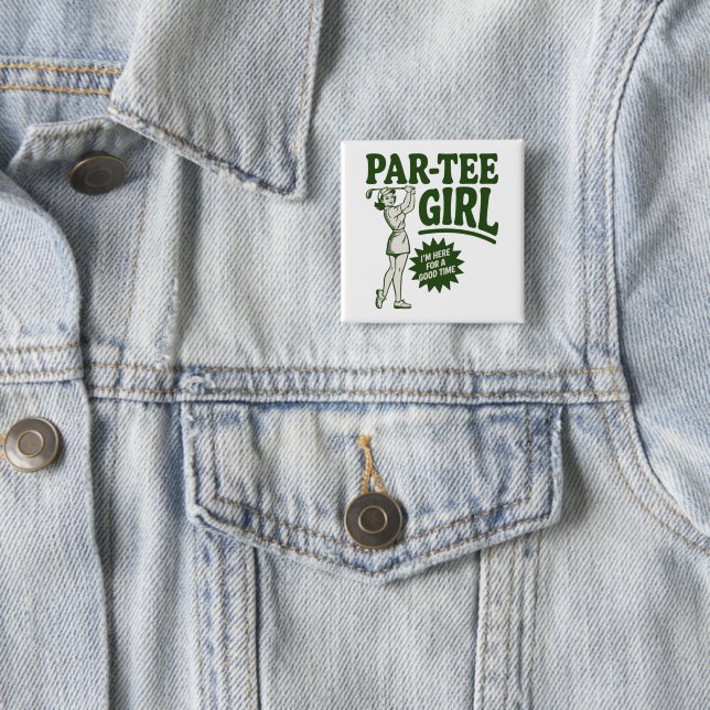 Mädchen Golferin Lustiges Par-Shirt Mädchen für Go Button (Beispiel)