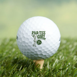 Mädchen Golferin Lustiges Par T-Shirt Mädchen für  Golfball