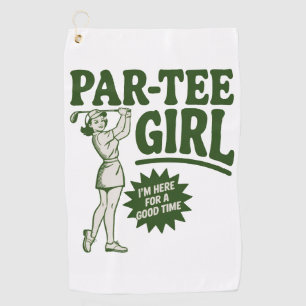 Mädchen-Golferin Lustiges Par-T-Shirt Mädchen für Golfhandtuch