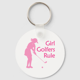 Mädchen-Golfspieler-Regel Schlüsselanhänger