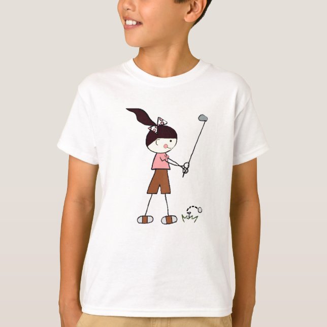 Mädchen-Golfspieler T-Shirt (Vorderseite)