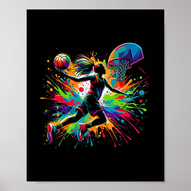 Mädchen Graffiti  Poster (Vorne)
