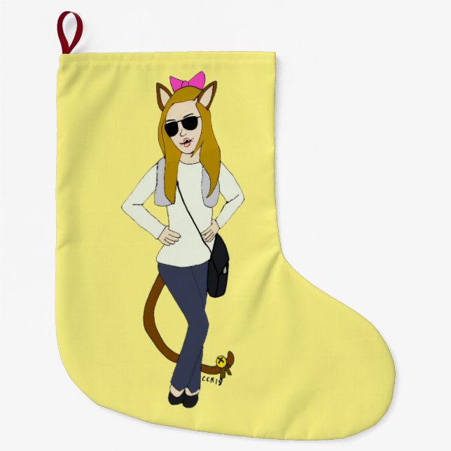 Mädchen Großer Weihnachtsstrumpf (Vorderseite)
