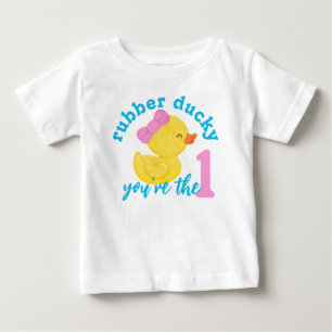 Mädchen Gummiente Du bist die Eine Erster Geburtst Baby T-shirt