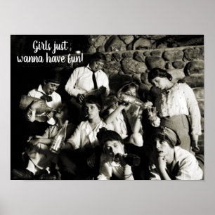 MÄDCHEN HABEN JUST WANNA 1910 PARTY GETRÄNKE POSTER