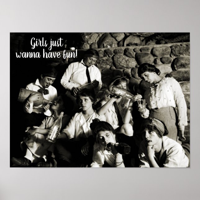 MÄDCHEN HABEN JUST WANNA 1910 PARTY GETRÄNKE POSTER (Vorne)