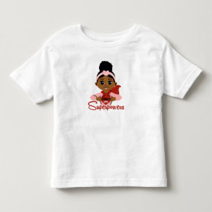 Mädchen haben Superkräfte Black Girl Superhero Cap Kleinkind T-shirt