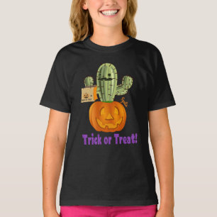 Mädchen Halloween Kaktus  T-Shirt