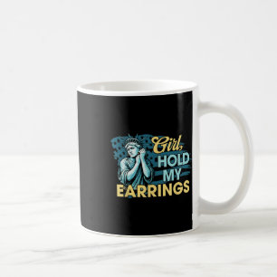 Mädchen halten meine Ohrringe Statue der Freiheit Kaffeetasse