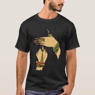 Mädchen Hände Desi Bollywood Sarkastisch Hindi Pun T-Shirt