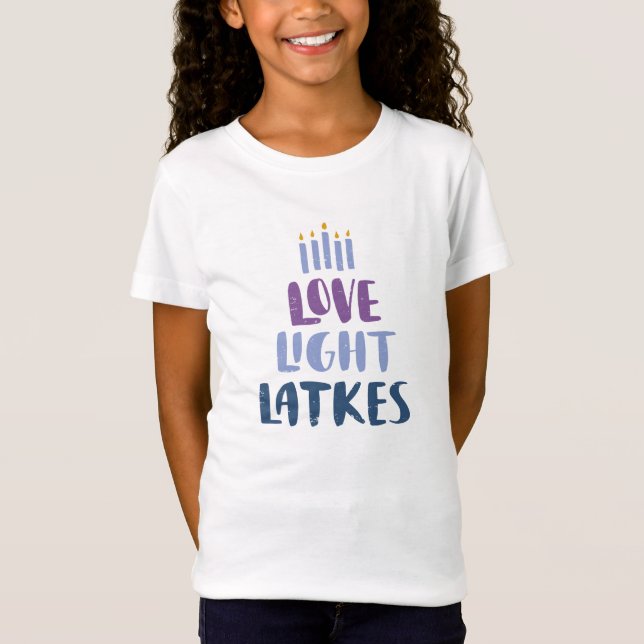 Mädchen Hanukkah T-Shirt (Vorderseite)