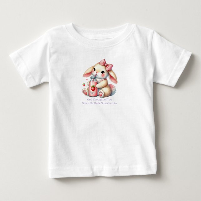 Mädchen Hase Christliches Baby T-Shirt (Vorderseite)