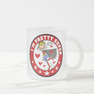 Mädchen-Held-Tasse Mattglastasse