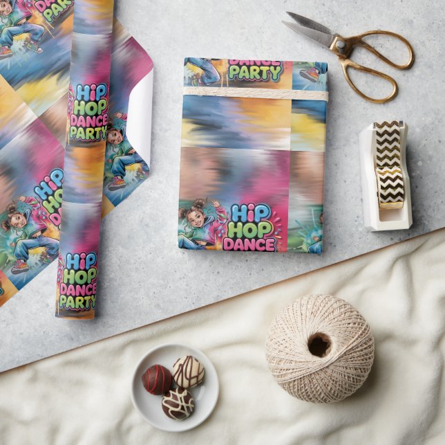 Mädchen Hip Hop Tanz Geburtstagsfeier Geschenkpapier (Kunsthandwerk)
