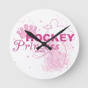 Mädchen-Hockey-Prinzessin Runde Wanduhr