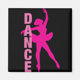 Mädchen Hot Pink Ballerina Tanz Magnet