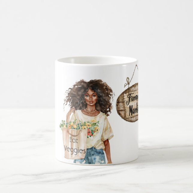 Mädchen Hut T Shirt Iss Gemüse Tasche Kaffeetasse (Mittel)