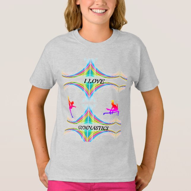 Mädchen I Liebe GYMNASTICS T - SHIRT (Vorderseite)