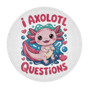 Mädchen Ich Axolotl Fragen Niedlich Lustig Schneidebrett