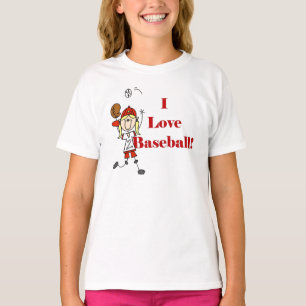 Mädchen Ich Liebe Baseball T-Shirts und Geschenke