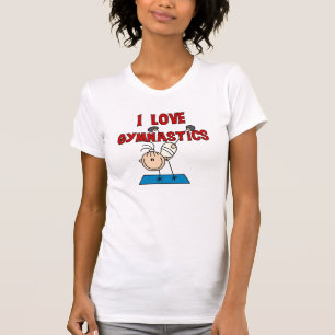 Mädchen Ich liebe Turnen T-Shirt