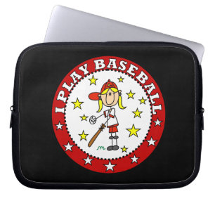 Mädchen Ich Spiele Baseball T-Shirts und Geschenke Laptopschutzhülle