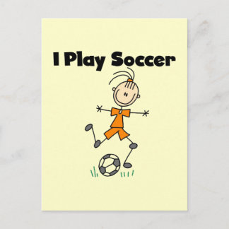 Mädchen Ich spiele Fußball-Tshirts und Geschenke Postkarte