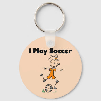 Mädchen Ich spiele Fußball-Tshirts und Geschenke Schlüsselanhänger