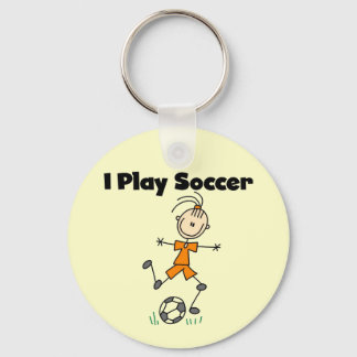 Mädchen Ich spiele Fußball-Tshirts und Geschenke Schlüsselanhänger