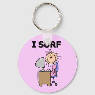 Mädchen ich surfe im Web T-Shirts und Geschenke Schlüsselanhänger