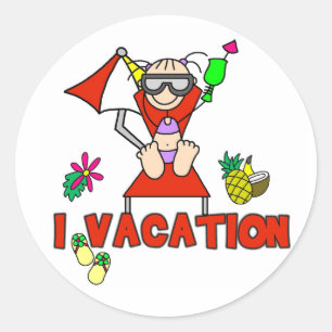 Mädchen Ich Urlaub Aufkleber
