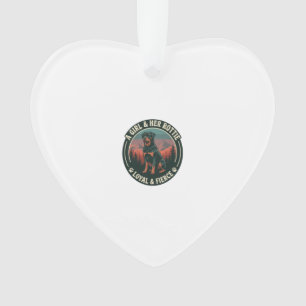 Mädchen Ihr Rottie Treuer Wilder Rottweiler Hund M Ornament