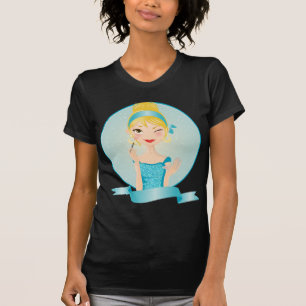 Mädchen im Blau T-Shirt