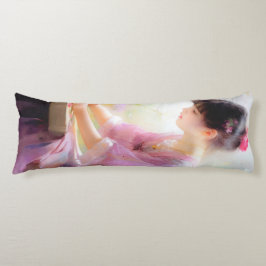 Mädchen im Blumengarten Seitenschläferkissen