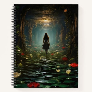 Mädchen im Fantasie-Tunnel Notizbuch