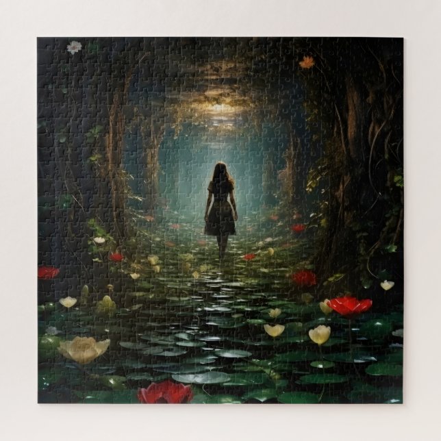 Mädchen im Fantasy-Tunnel Puzzle (Vertikal)