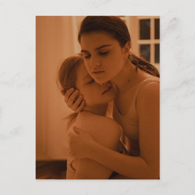 Mädchen im Foto der Liebe Postkarte (Vorderseite)