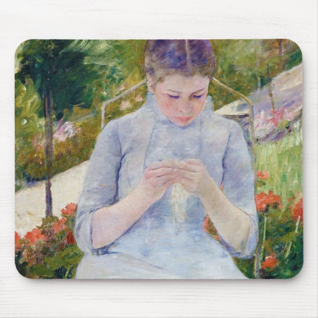 Mädchen im Garten, Mary Cassatt Mousepad (Vorne)