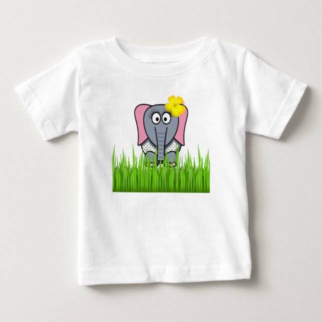 Mädchen im Gras Baby T-shirt (Vorderseite)