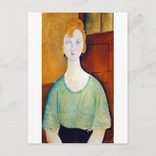 Mädchen im Grünen, Modigliani Postkarte