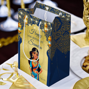 Mädchen im indischen Stil Geburtstagsparty danke Mittlere Geschenktüte