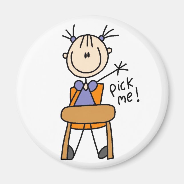 Mädchen im Klassenzimmer Magnet (Vorne)