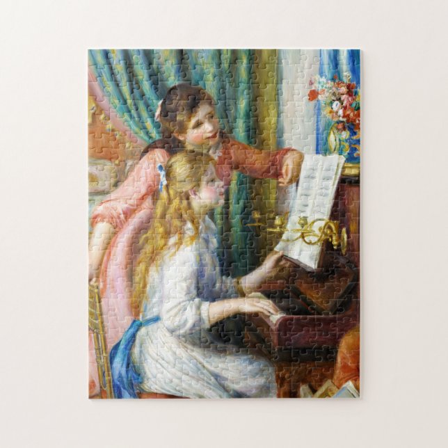 Mädchen im Piano Pierre Auguste Renoir Gemälde Puzzle (Vertikal)
