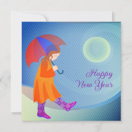 Mädchen im Regen Moderner Niedlicher, individuelle